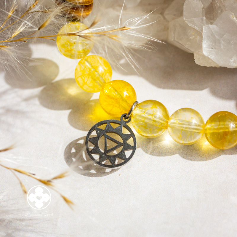 Náramek z minerálů Život v harmonii - citrín, tygří oko