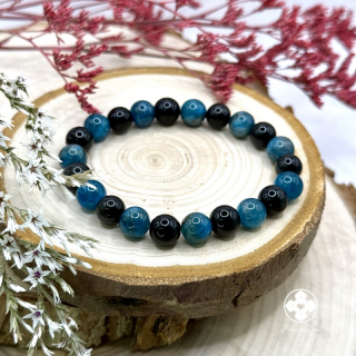 Náramek z minerálů turmalín, apatit - Cílevědomost