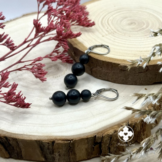 Náušnice - šungit