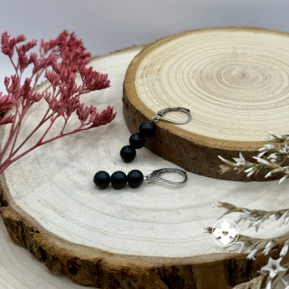 Náušnice šungitové