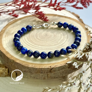 Stříbrný náramek lapis lazuli