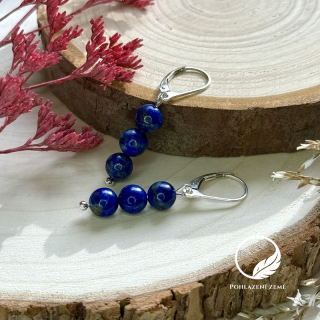Stříbrné náušnice s lapis lazuli