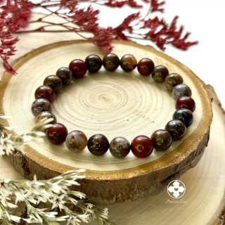 Náramek z minerálů Jasnost mysli - jaspis, pietersit   