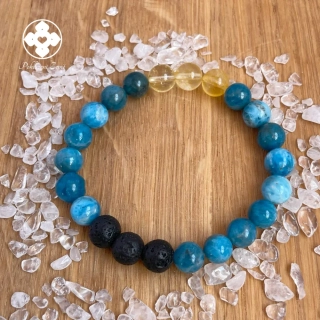 Náramek z minerálů Otevřenost - citrín, apatit