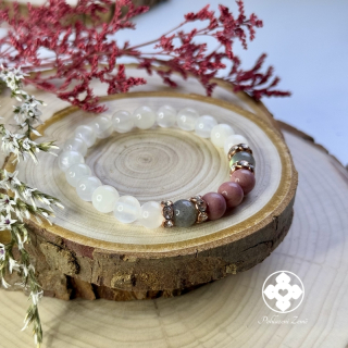 Náramek z minerálů Naplněný život - rodonit, labradorit